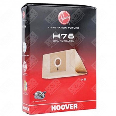 BOX OF 4 PAPER BAGS H76 VACUUM CLEANER  - 35601668