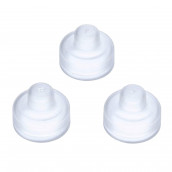 Set of 3 white sicomatic caps