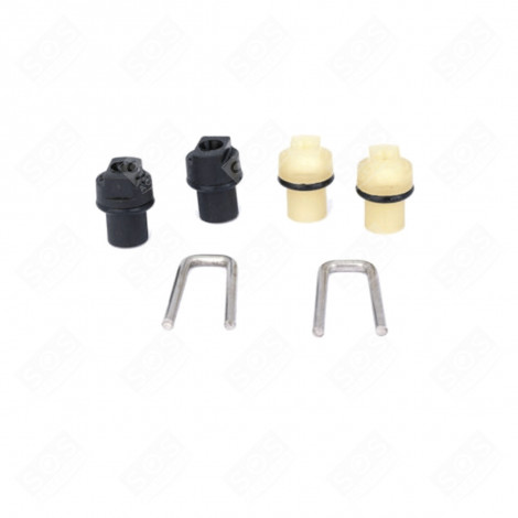 KIT 2 BLACK AND WHITE NOZZLES + GASKETS + U FIXING VACUUM CLEANER  - 128500408