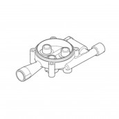 Cylinder block head and piston guide