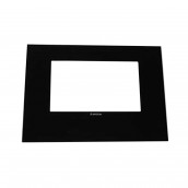 Black exterior door window (with brackets)