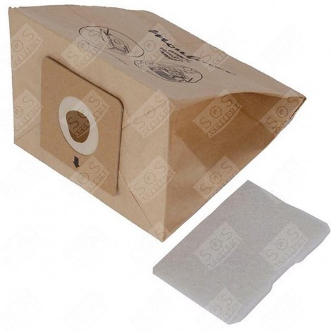 BOX OF 6 BAGS + 1 FILTER VACUUM CLEANER  - ZR003901 MT000501