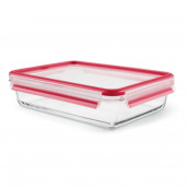 Red glass rectangular box