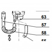 Silicone angular pipe with number 57