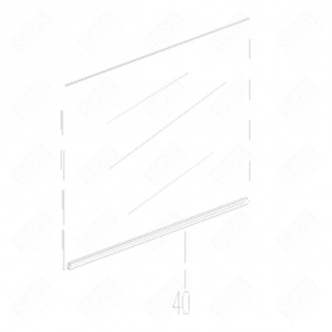 INNER GLASS (MARKER 40) 520X400 MM GAS / ELECTRIC OVENS - 290440377