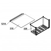 Glass shelf (ref. 310)