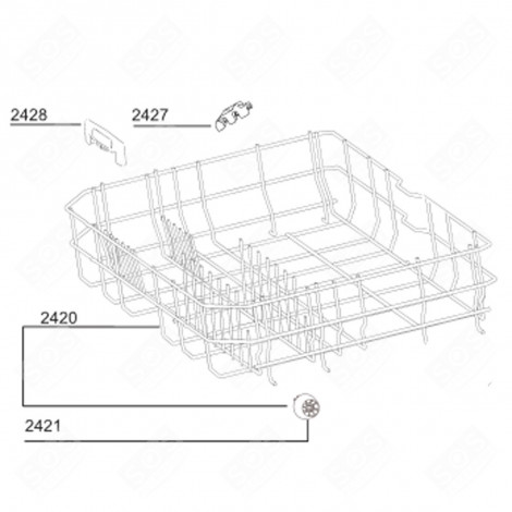 LOWER BASKET (MARK 2420) DISHWASHER - 1763400319