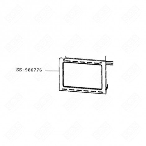 DOOR + GLASS 425X289 MM GAS / ELECTRIC OVENS - SS-986776