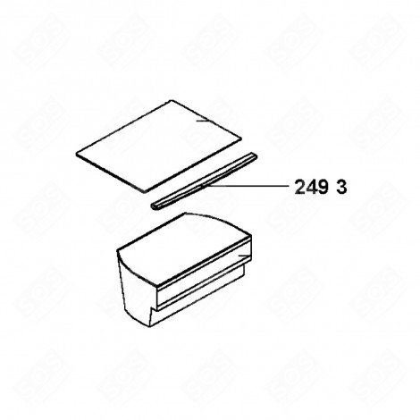 ORIGINAL CLAYETTE, SHELF VEGETABLE BIN PROFILE (MARKER 249 3) REFRIGERATOR, FREEZER - 481246079062, C00330400
