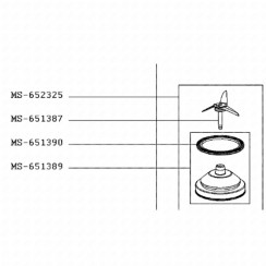 Blender blade + seal (ref. MS-651387)