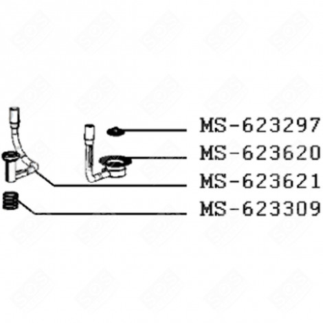 FLOW METER HOSE (REF. MS-623621) COFFEE MAKER, ESPRESSO - MS-623621, MS-624416