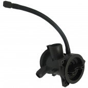 Pump part with drain plug and hose