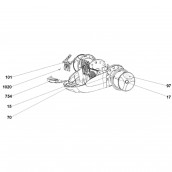 Rear wheel (reference 17)