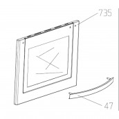 Outer glass (mark 735)