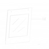 Outer glass (No. 884) 593X478 mm