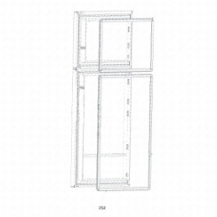 Refrigerator door seal (marking 252)