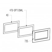 Intermediate glass (part 479) 776X373 mm
