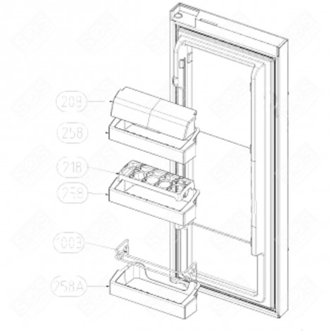BOTTLE RACK (REF. 258) REFRIGERATOR, FREEZER - 4866891800