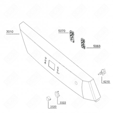 PANEL STRIP (REF. 3010) DISHWASHER - 1750770036