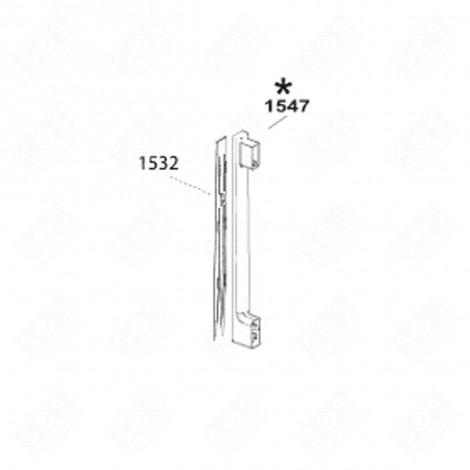 DOOR HANDLE (MARK 1547) REFRIGERATOR, FREEZER - 4386581200