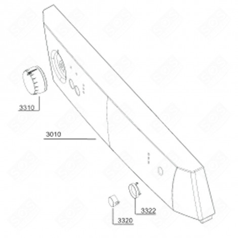 PANEL STRIP (REF. 3010) DISHWASHER - 1780138200