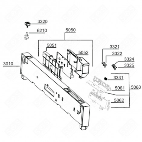 PANEL STRIP (REF. 3010) DISHWASHER - 1745950011