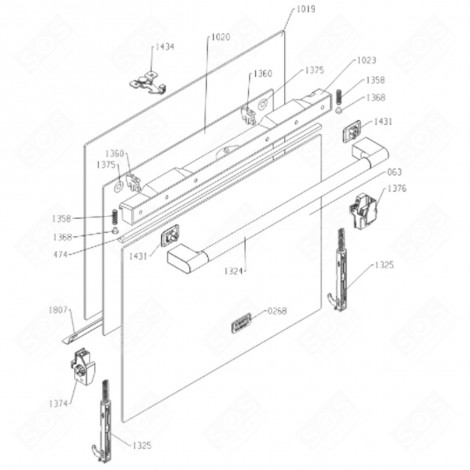 EXTERNAL GLASS (MARK 063) GAS / ELECTRIC OVENS - 472205