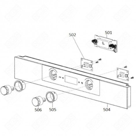 CONTROL PANEL (CODE 504) GAS / ELECTRIC OVENS - 713244