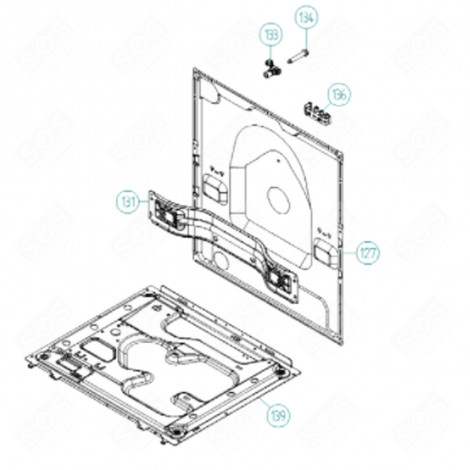 REAR PANEL (REFERENCE 127) WASHING MACHINES - 503178