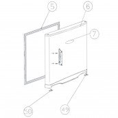 Freezer door seal (marking 5)