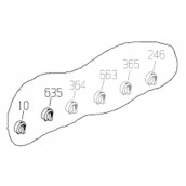 Gas knob decoration (reference 365)