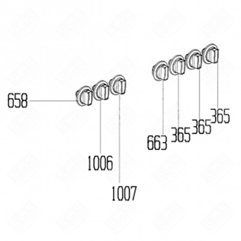 THERMOSTAT CONTROL (MARK 1007) GAS / ELECTRIC OVENS - 250315620