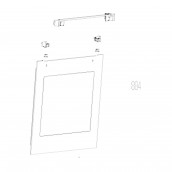 Outer glass of the door (mark n°884)