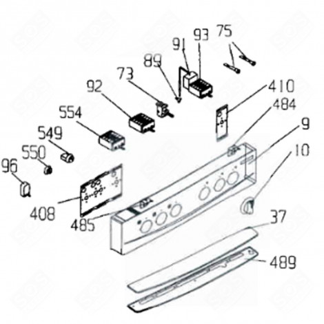 BUTTON DECORATION (REFERENCE 10) GAS / ELECTRIC OVENS - 250920020