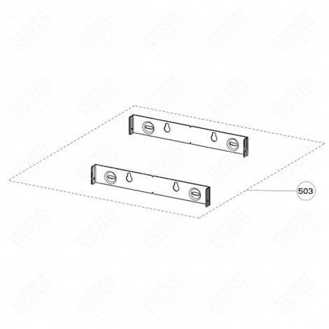 FIXING BAR (MARK 503) EXTRACTOR HOOD - 9188065513