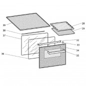 Outer glass (reference 34) original 595X457 mm