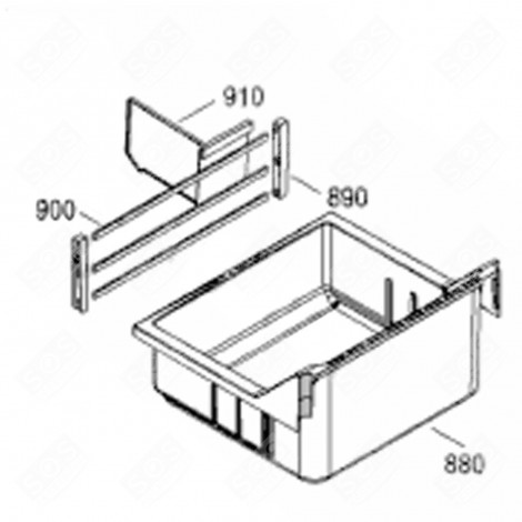 SUPPORT (REFERENCE 890) REFRIGERATOR, FREEZER - 7420552