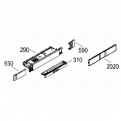 FACADE COVER GRAY (REFERENCE 2020) REFRIGERATOR, FREEZER - 7420416