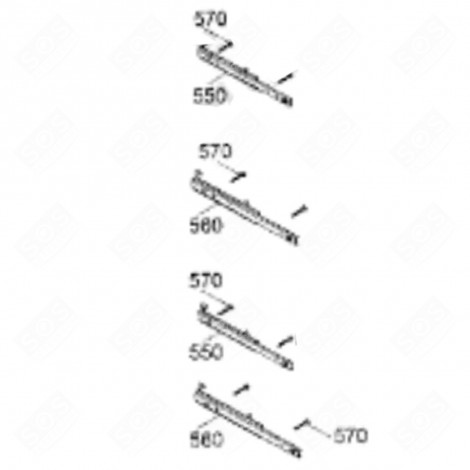 TELESCOPIC RAIL (MARKING 5460) REFRIGERATOR, FREEZER - 7890066
