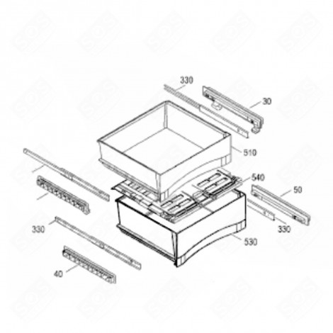 TOP COVER (MARK 540) REFRIGERATOR, FREEZER - 7438873