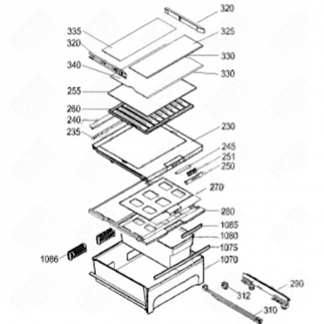 COVER (MARKING 280) REFRIGERATOR, FREEZER - 7429232