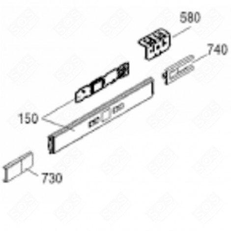 CONTROL PANEL HOUSING (MARK 150) REFRIGERATOR, FREEZER - 6125336