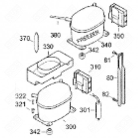 INTEGRATED PLATE (MARK 350) REFRIGERATOR, FREEZER - 6143347