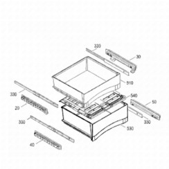 Refrigerator drawer cooling compartment 0°C (mark 530)