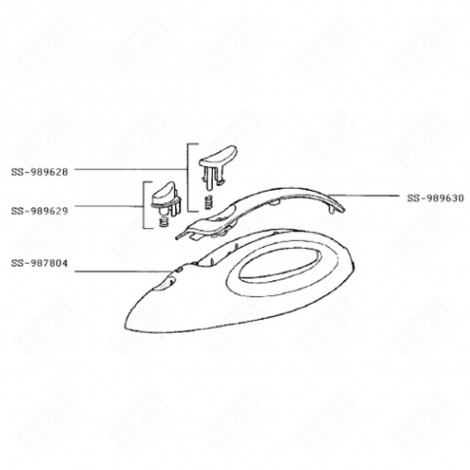BUTTON + SPRING (MARK SS-989628) SMALL HOUSEHOLD APPLIANCE - SS-989628