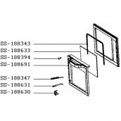 White door + handle (reference SS-188691)