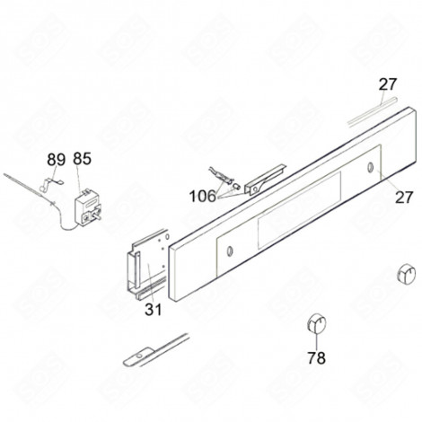 DASHBOARD (REFERENCE 27) GAS / ELECTRIC OVENS - 42828973