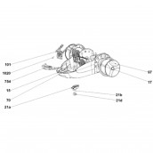 Rear wheel (reference 17)