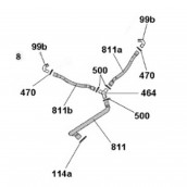 Left spray hose (code 811b)