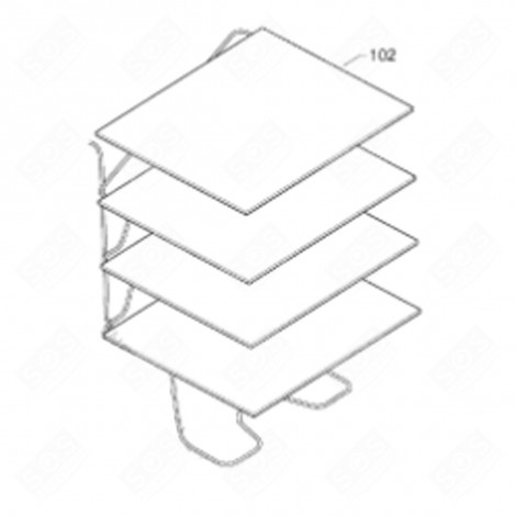 EVAPORATOR REFRIGERATOR, FREEZER - 43X8782